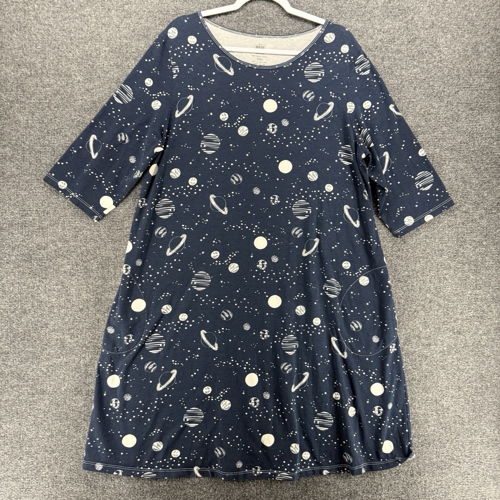 Winter Water Factory Dress 2XL Helsinki Space Celestial Print Organic Cotton